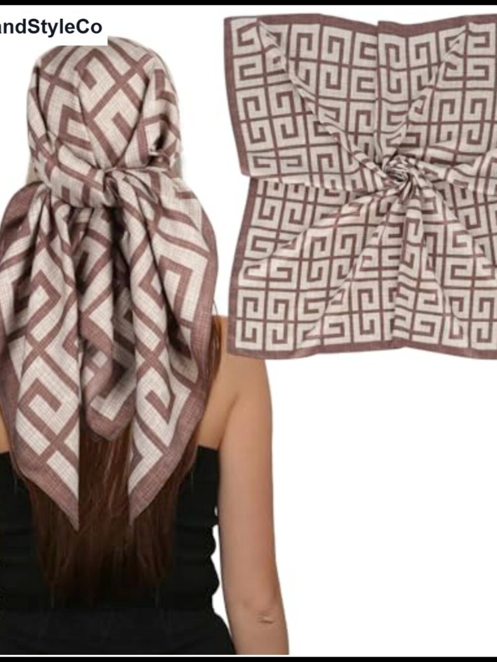 35in Silk Satin Square Scarf Headscarf for Hair Wrapping & Sleep
